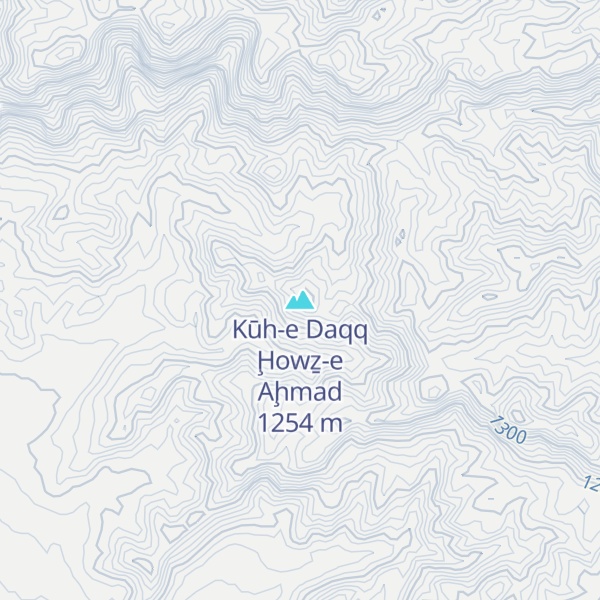Map of Kūh-e Daqq Ḩowẕ-e Aḩmad