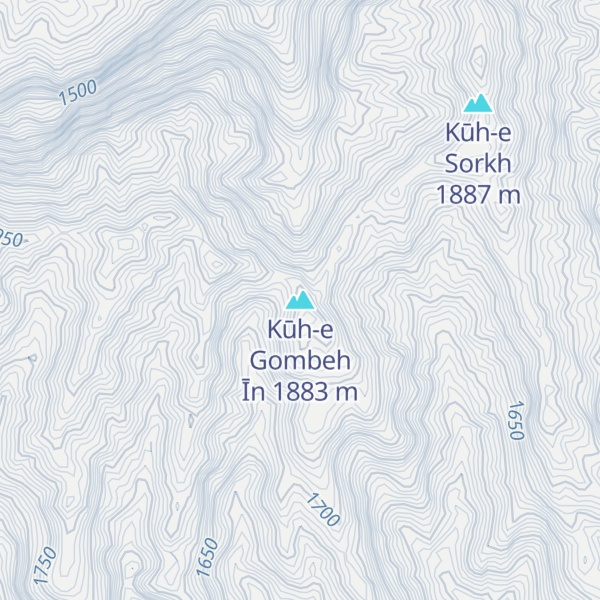 Map of Kūh-e Gombeh Īn