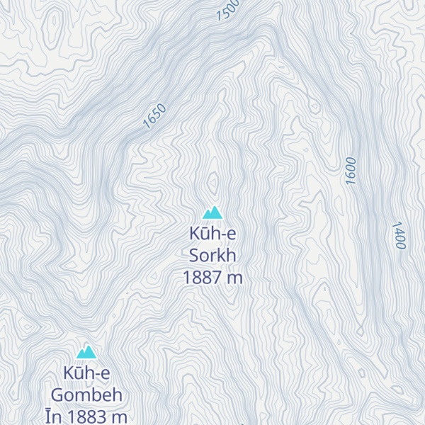 Map of Kūh-e Sorkh