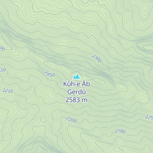 Map of Kūh-e Āb Gerdū