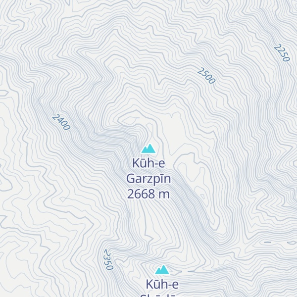 Map of Kūh-e Garzpīn
