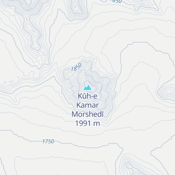 Map of Kūh-e Kamar Morshedī