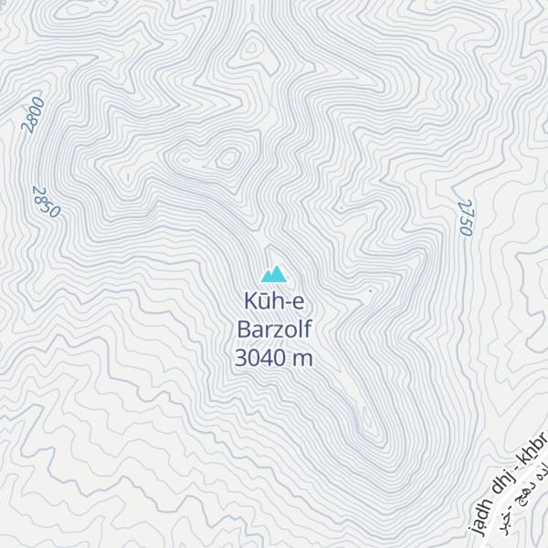 Map of Kūh-e Barzolf