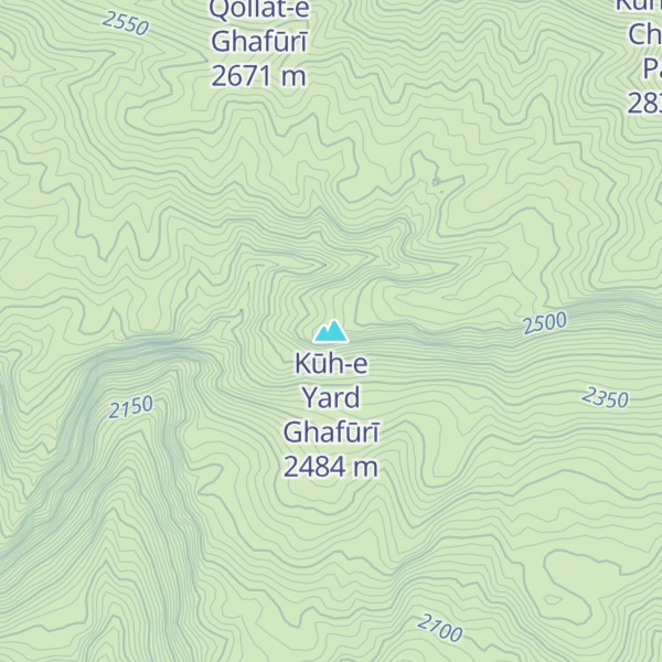Map of Kūh-e Yard Ghafūrī
