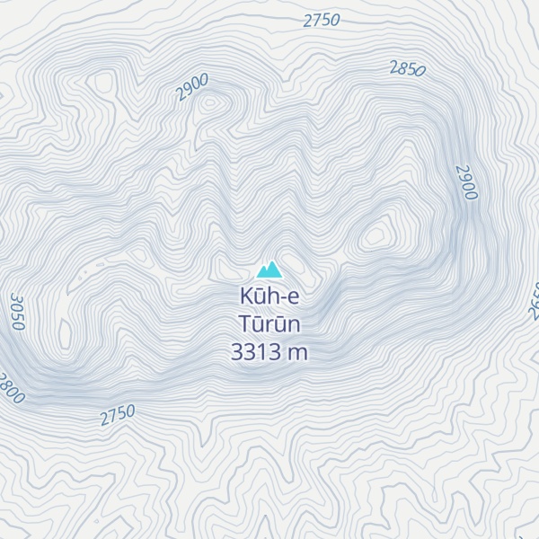 Map of Kūh-e Tūrūn