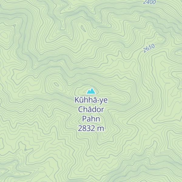 Map of Kūhhā-ye Chādor Pahn