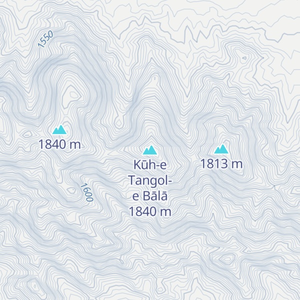 Map of Kūh-e Tangol-e Bālā
