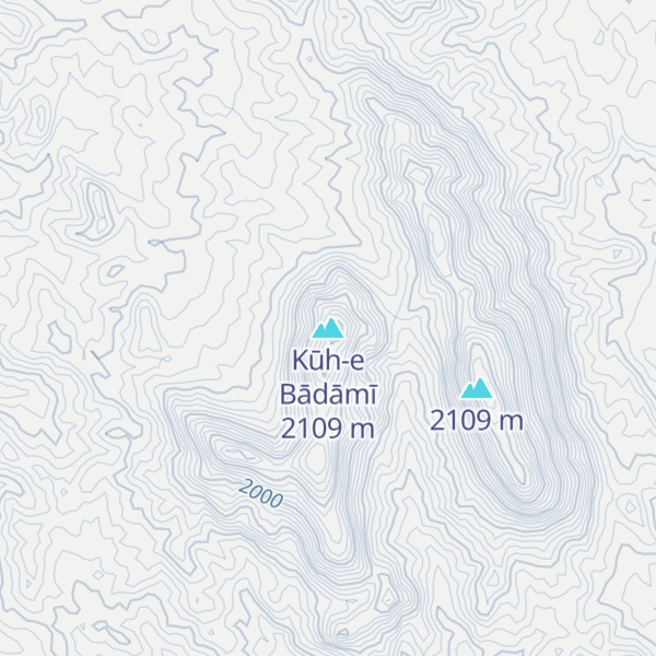Map of Kūh-e Bādāmī