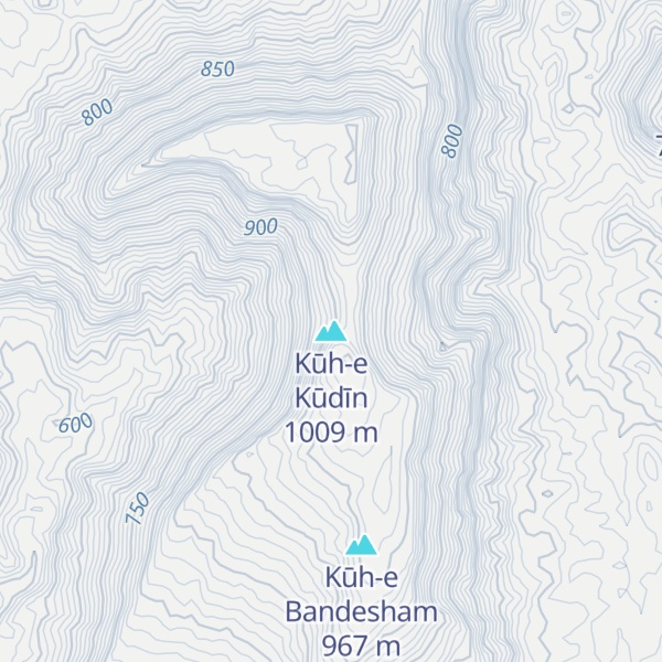Map of Kūh-e Kūdīn