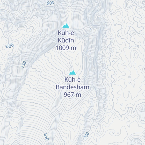 Map of Kūh-e Bandesham