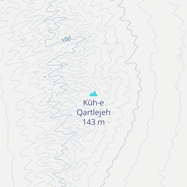Map of Kūh-e Qartlejeh