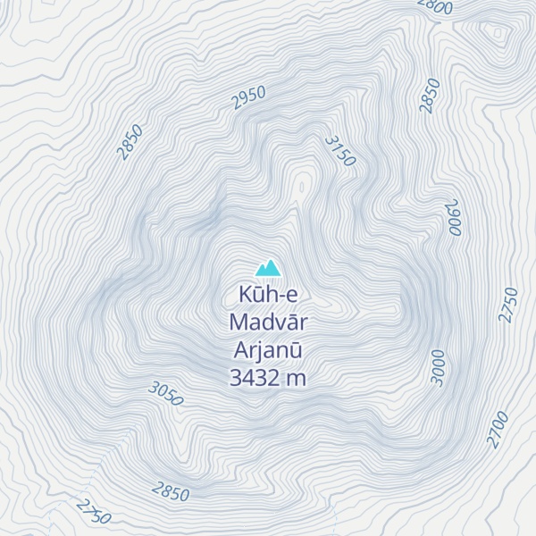 Map of Kūh-e Madvār Arjanū