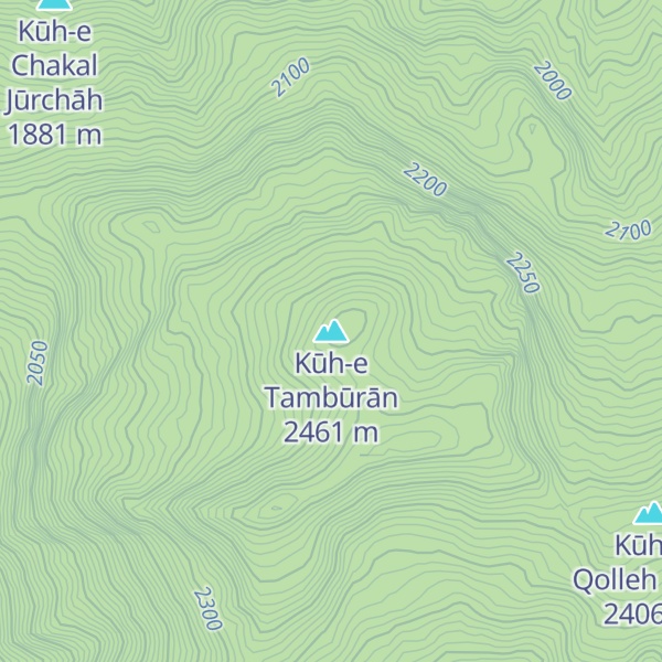 Map of Kūh-e Tambūrān