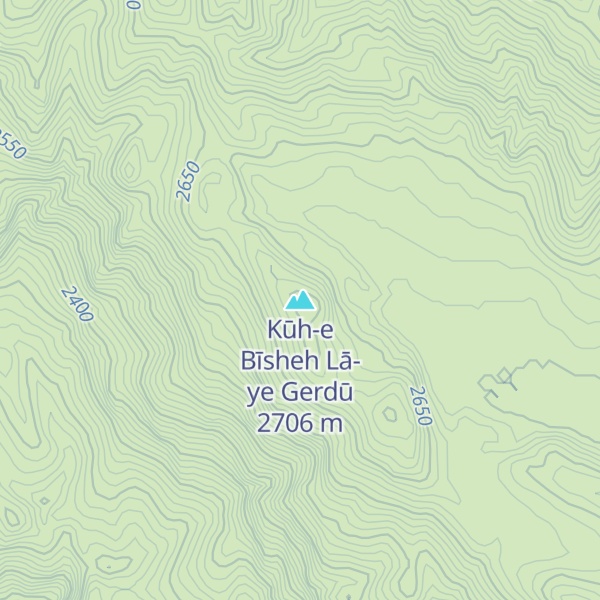 Map of Kūh-e Bīsheh Lā-ye Gerdū