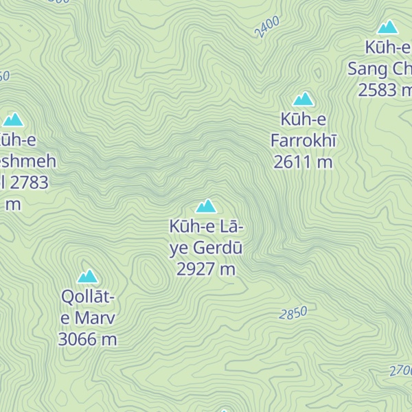 Map of Kūh-e Lā-ye Gerdū