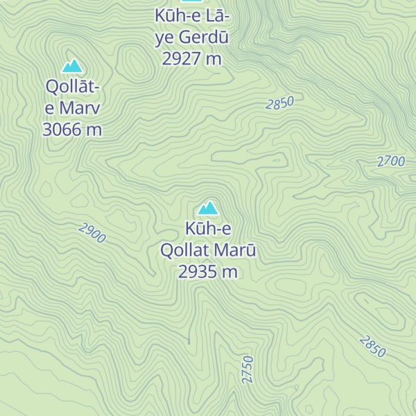 Map of Kūh-e Qollat Marū