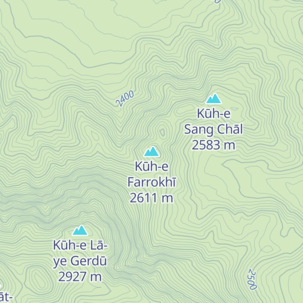 Map of Kūh-e Farrokhī