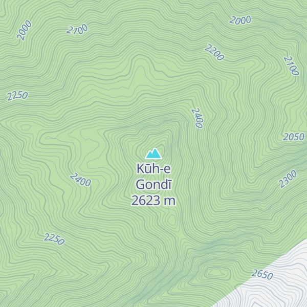Map of Kūh-e Gondī