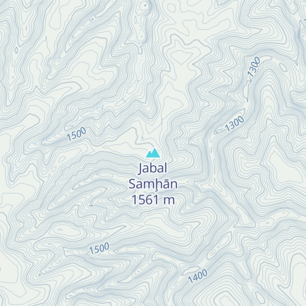Map of Jabal Samḩān