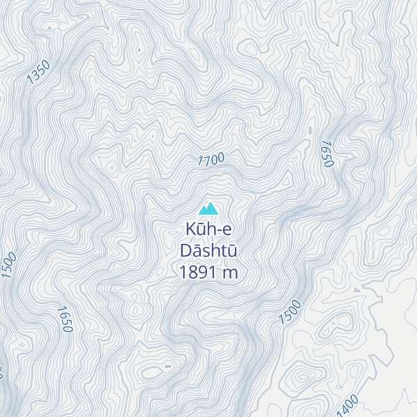 Map of Kūh-e Dāshtū