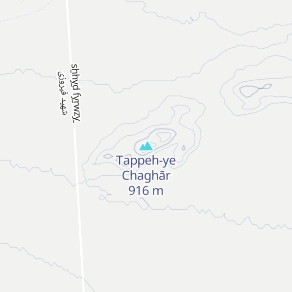 Map of Tappeh-ye Chaghār