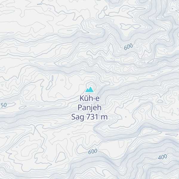 Map of Kūh-e Panjeh Sag