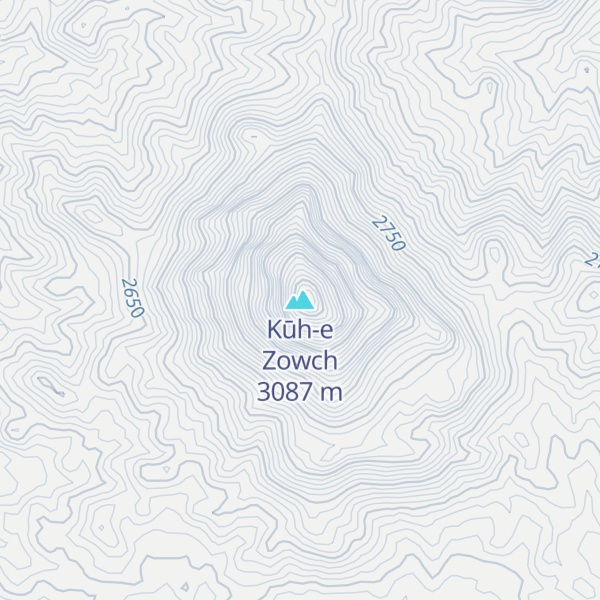 Map of Kūh-e Zowch