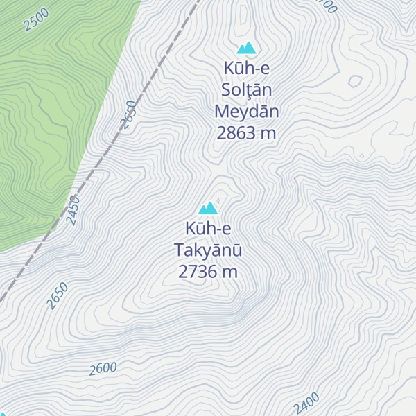 Map of Kūh-e Takyānū