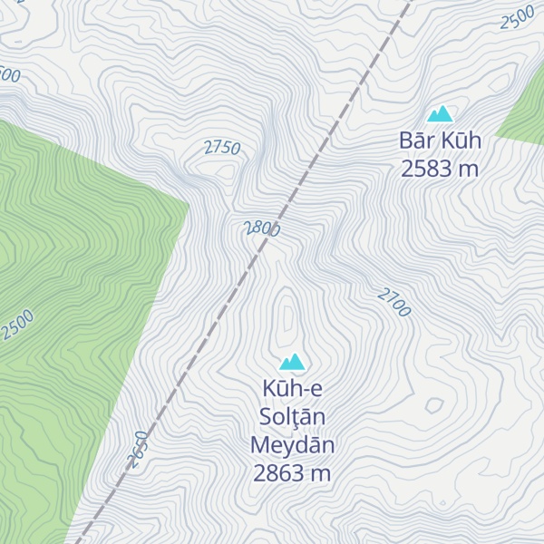 Map of Kūh-e Negar Mū