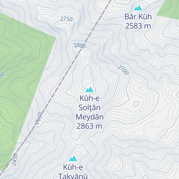 Map of Kūh-e Solţān Meydān