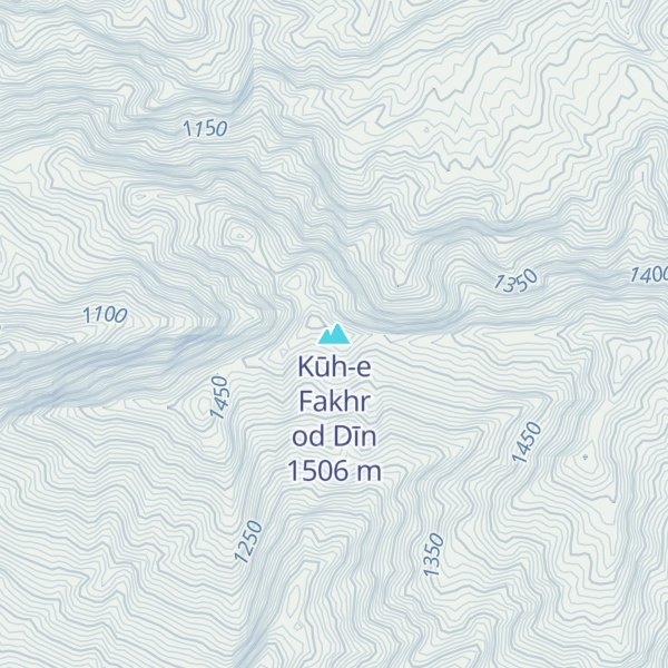 Map of Kūh-e Fakhr od Dīn