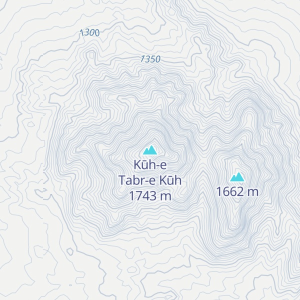 Map of Kūh-e Tabr-e Kūh