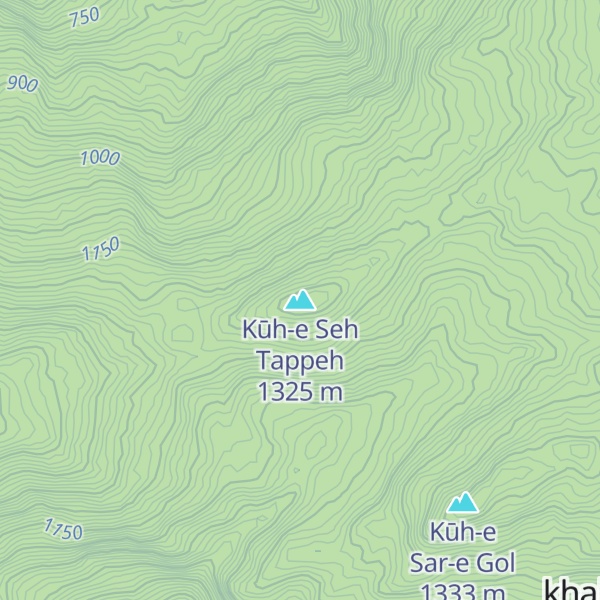 Map of Kūh-e Seh Tappeh