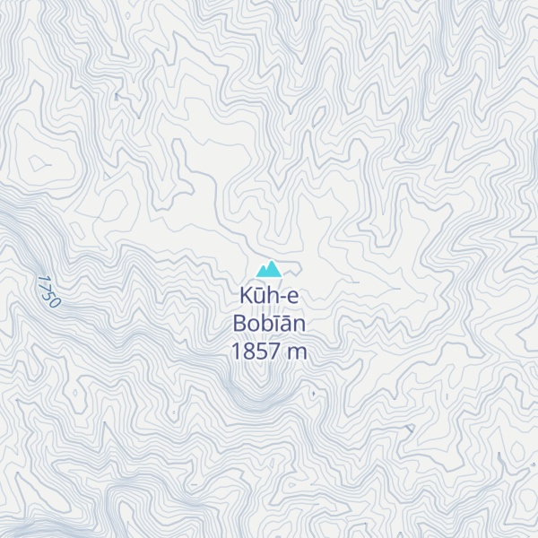 Map of Kūh-e Bobīān