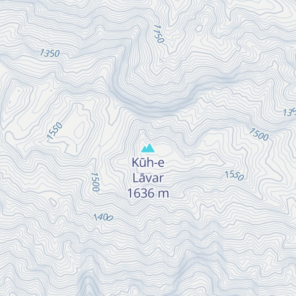 Map of Kūh-e Lāvar
