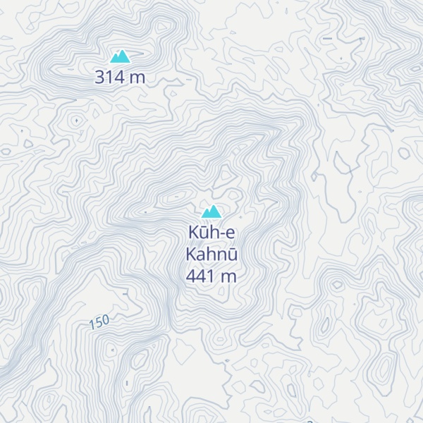 Map of Kūh-e Kahnū