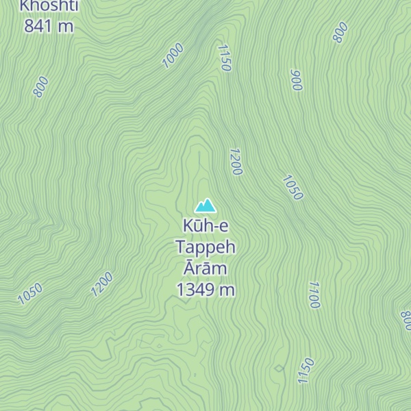 Map of Kūh-e Tappeh Ārām