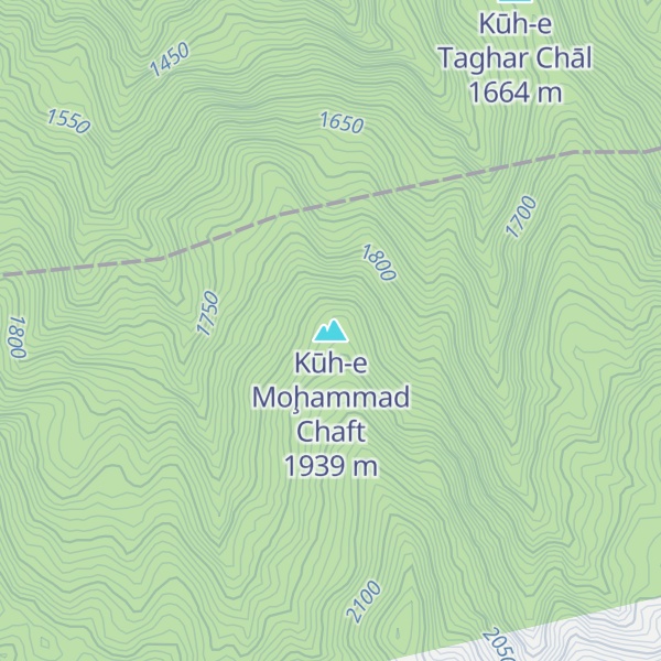 Map of Kūh-e Moḩammad Chaft