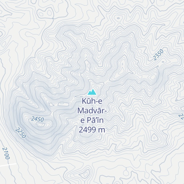 Map of Kūh-e Madvār-e Pā’īn