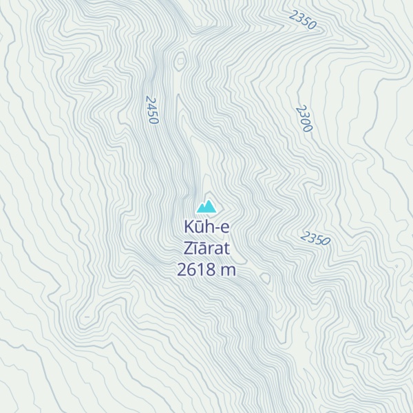 Map of Kūh-e Zīārat