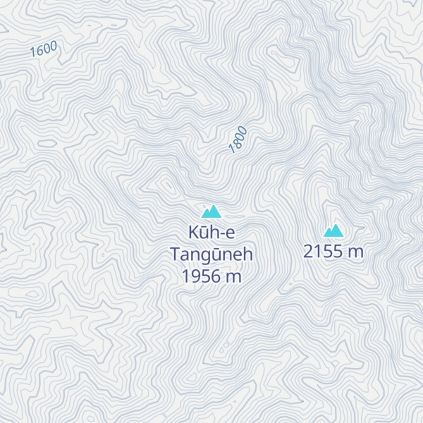 Map of Kūh-e Tangūneh