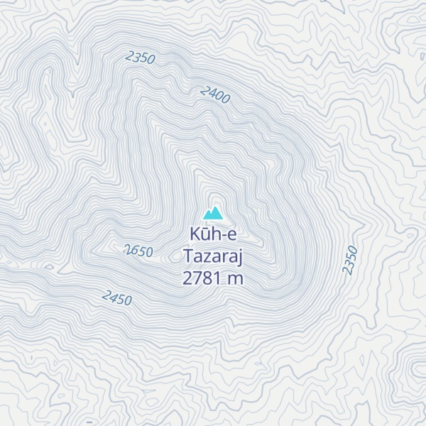 Map of Kūh-e Tazaraj