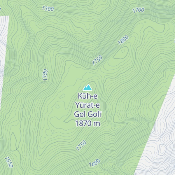 Map of Kūh-e Yūrat-e Gol Golī