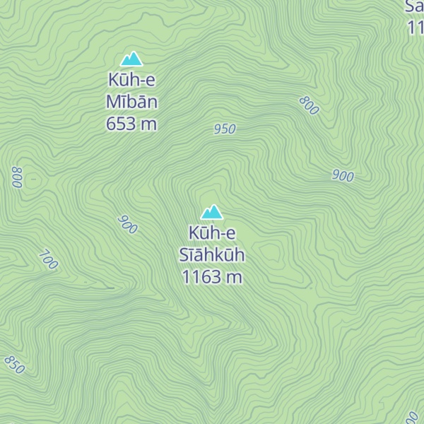 Map of Kūh-e Sīāhkūh