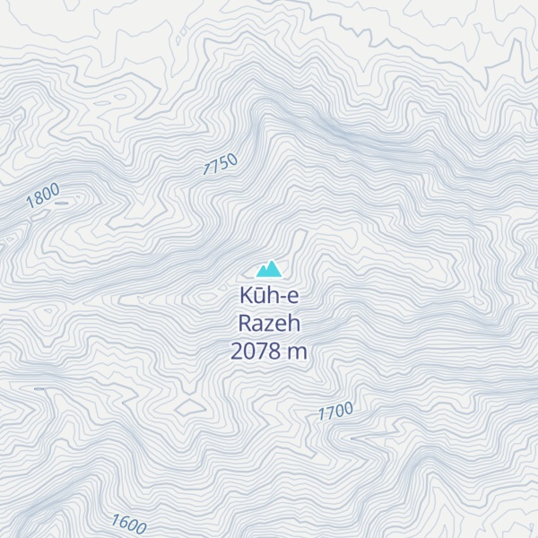 Map of Kūh-e Razeh