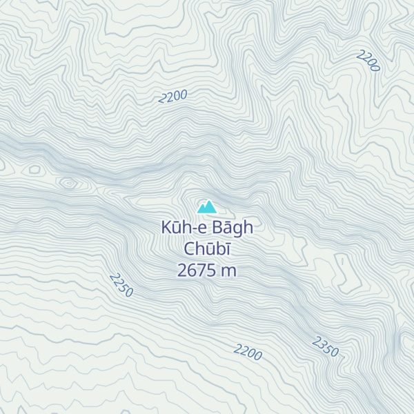 Map of Kūh-e Bāgh Chūbī