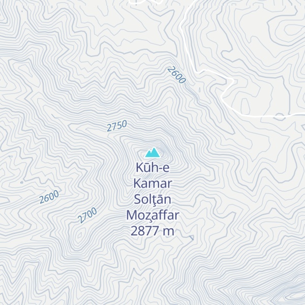 Map of Kūh-e Kamar Solţān Moz̧affar