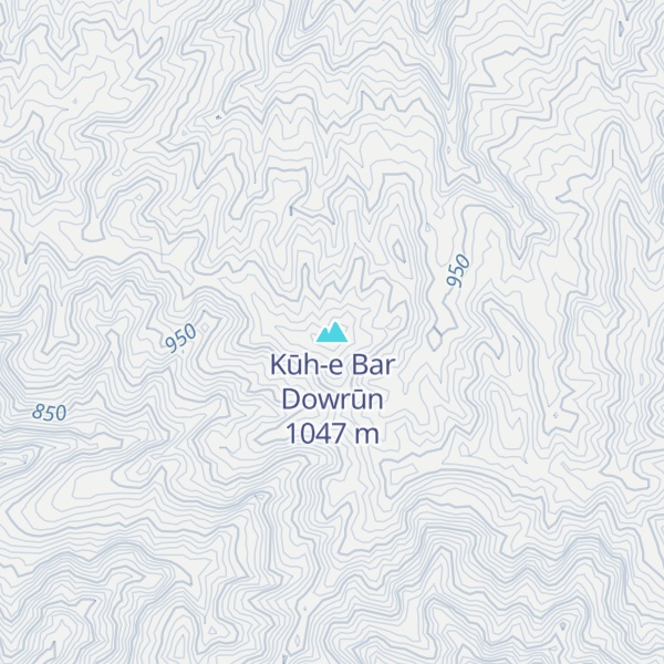 Map of Kūh-e Bar Dowrūn