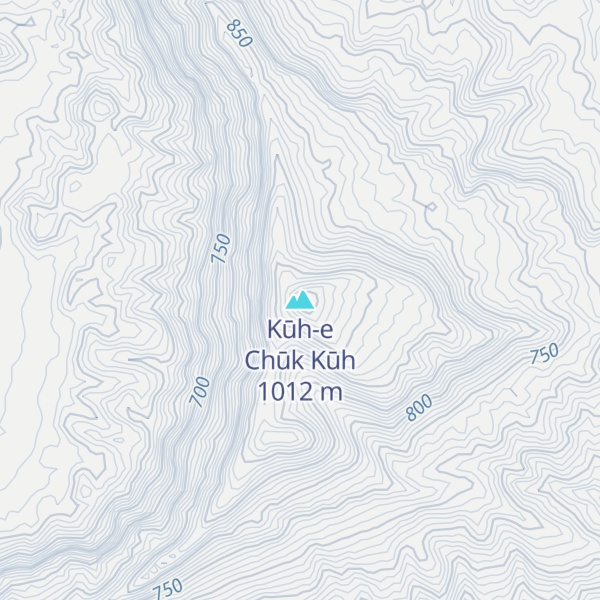 Map of Kūh-e Chūk Kūh