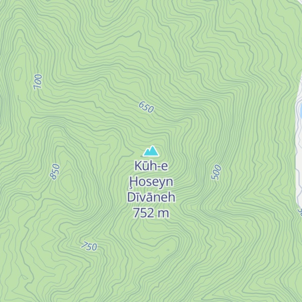 Map of Kūh-e Ḩoseyn Dīvāneh